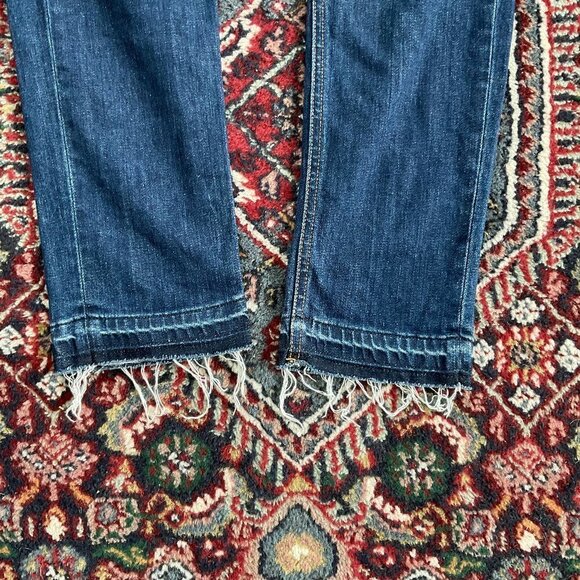 Rag & Bone Denim Stretch Distressed dre Jeans Raw Hem Size 27 Blue - Picture 4 of 8